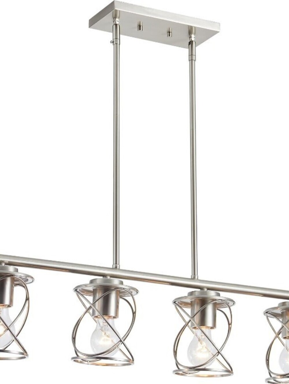 BRAND NEW: 4 LIGHT PENDANT FIXTURE-BRUSHED NICKEL